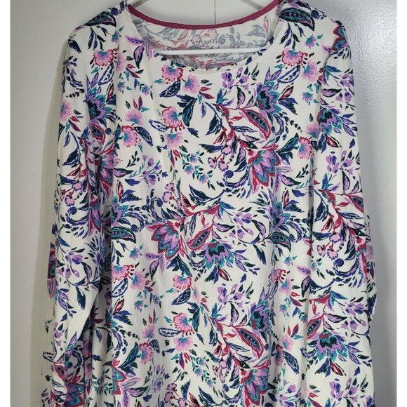 Appleseed's Tops - Appleseed's Women's 2XL Long Sleeve Shirt Floral Print Cottagecore Mature